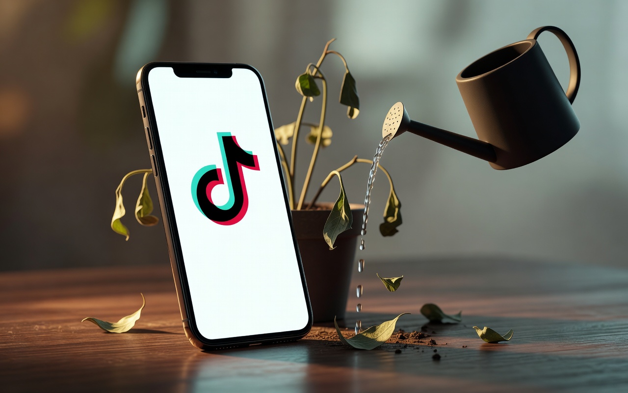 TikTok 粉丝会掉吗示意图，植物掉叶后仍可浇水补回