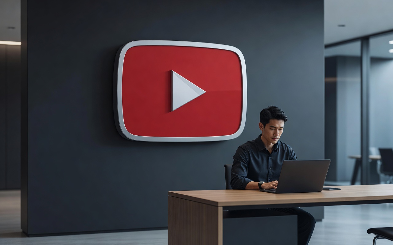 YouTube 开直播先看入口，YouTube 标识