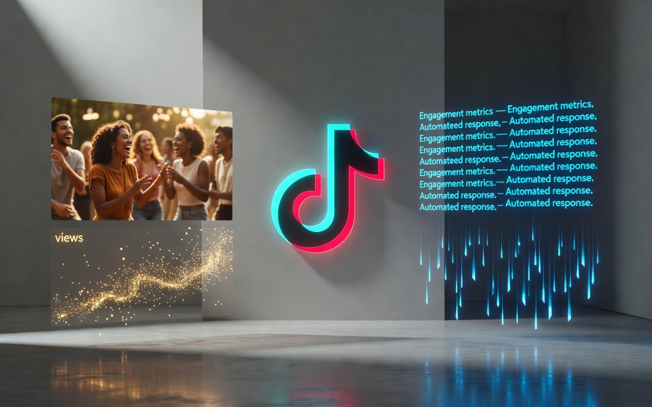 TikTok 播放走普通、評論走真人配著做